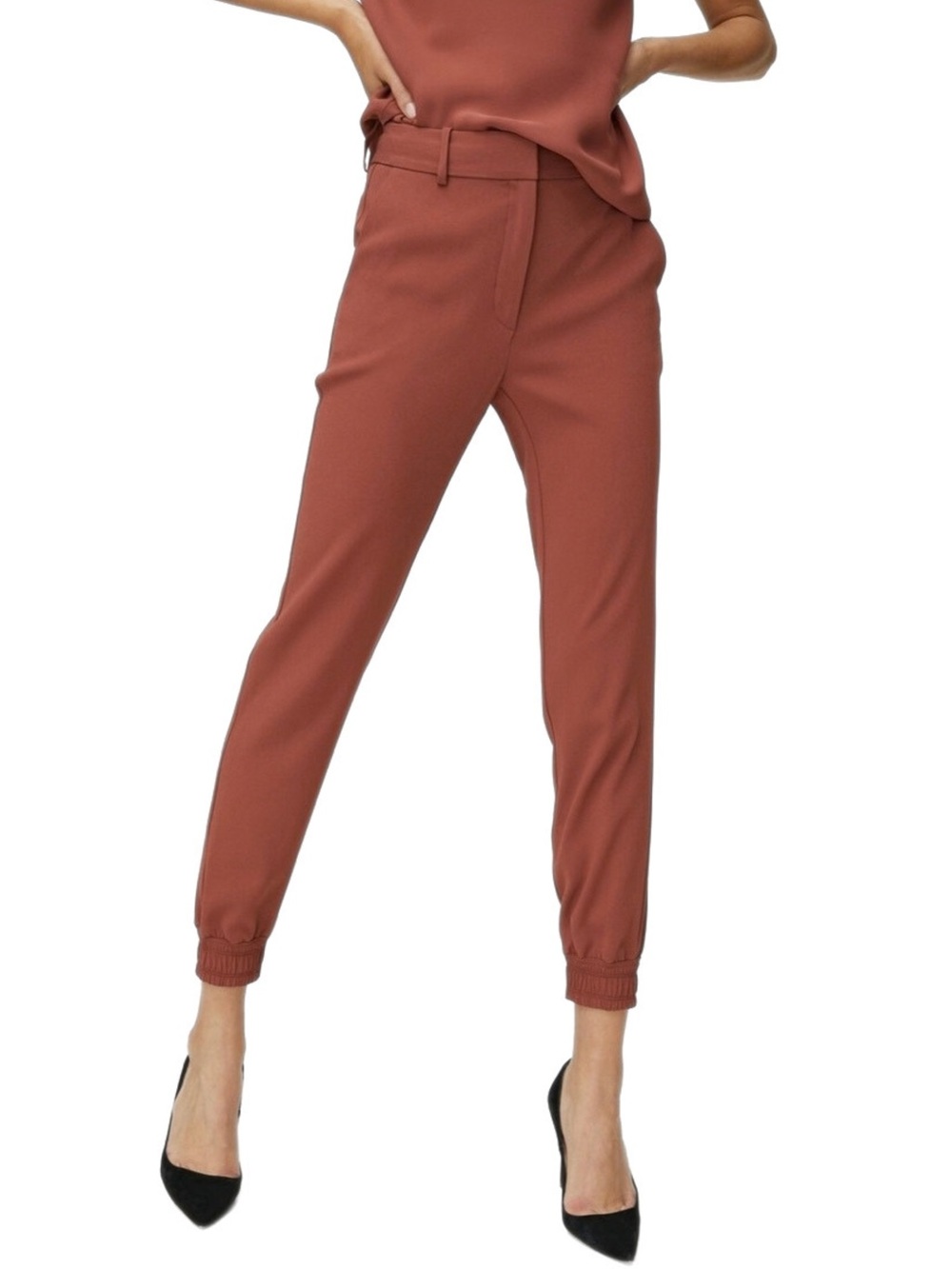 Babaton | Aritzia Red/Brown Rust Slim Tailored Wade Joggers Size 6